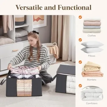 Lifewit 90L Large Storage Bags 6 Pack for Organizing