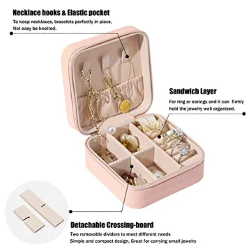 Mini Jewelry Travel Case for Stylish Women - Portable Organizer