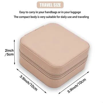 Mini Jewelry Travel Case for Stylish Women - Portable Organizer