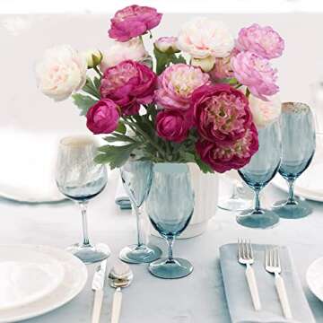 FAICOIA Silk Peony Flowers - Elegant Faux Arrangements