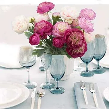 FAICOIA Silk Peony Flowers - Elegant Faux Arrangements