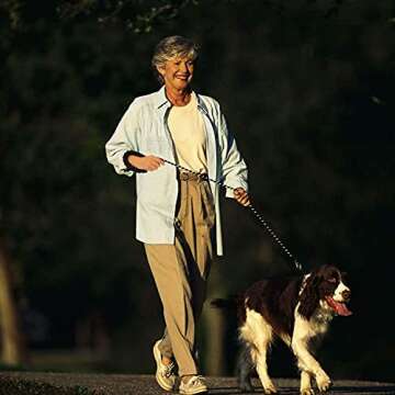 5 FT Strong Dog Leash with Comfortable Padded Handle & Highly Reflective Threads Puppy Leashes for Medium & Large Dogs (Black)