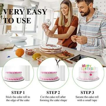 LONGMADA Cake Collar, Acetate Collars Sheets (6 Inch 32.8 Feet) Transparent Chocolate Mousse Collar Baking Surrounding Edge Decorating Acetate Roll Cake Decor