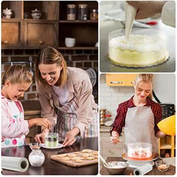 LONGMADA Cake Collar, Acetate Collars Sheets (6 Inch 32.8 Feet) Transparent Chocolate Mousse Collar Baking Surrounding Edge Decorating Acetate Roll Cake Decor