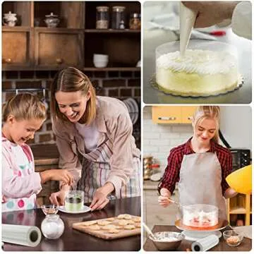 LONGMADA Cake Collar, Acetate Collars Sheets (6 Inch 32.8 Feet) Transparent Chocolate Mousse Collar Baking Surrounding Edge Decorating Acetate Roll Cake Decor