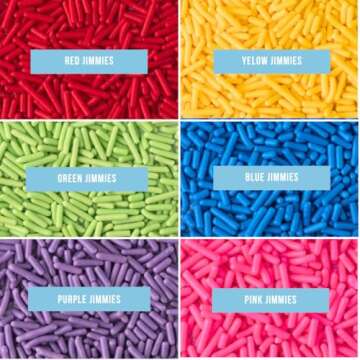 Sweets Indeed Heart Sprinkles, Valentines Day, Edible Sprinkle Mix, Heart Shapes, Jimmies, Perfect for Cake Decorations, Baking, Ice Cream, Cookies, Cupcake Topper (Rainbow Jimmies)