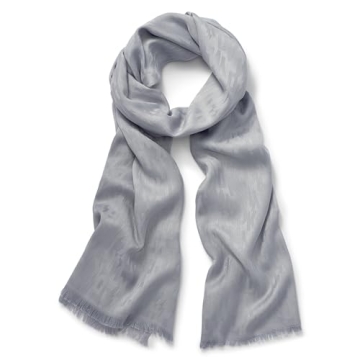Shop DKNY Women's Oversized Eyelash Fringe Scarf in Grey - Stylish Comfort