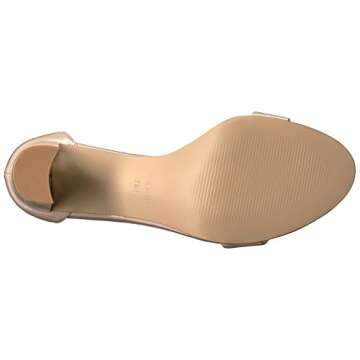 Nine West Women's Pruce Heeled Sandal, Natural Patent, 7
