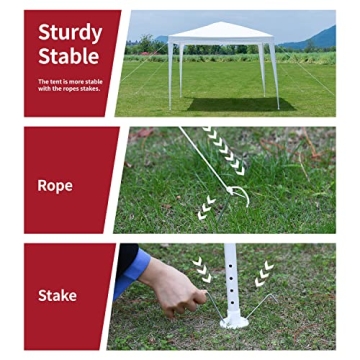 10x10 Gazebo Waterproof Outdoor Canopy Patio Tent Party Tent for Wedding BBQ Cater