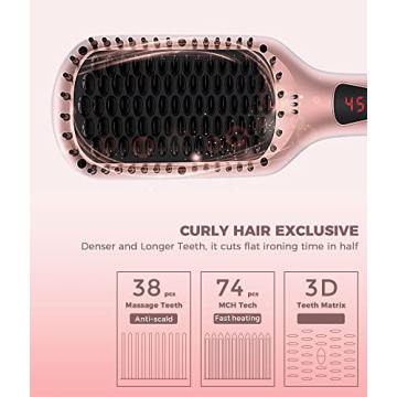 MegaWise 2-in-1 Hair Straightener Brush KL1025