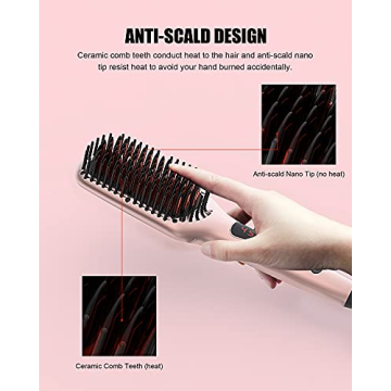 MegaWise 2-in-1 Hair Straightener Brush KL1025