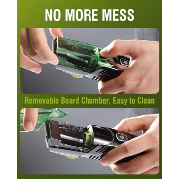 SHPAVVER Vacuum Beard Trimmer for Men, Efficient Grooming