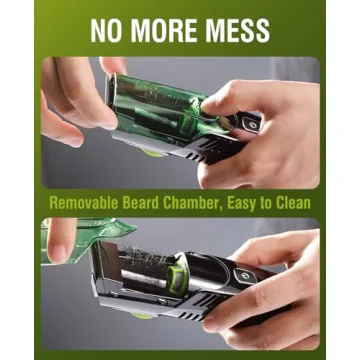 SHPAVVER Vacuum Beard Trimmer for Men, Efficient Grooming