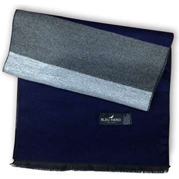 Livativ Bleu Nero Luxurious Winter Scarf for Men and Women – Large Selection of Unique Design Scar...