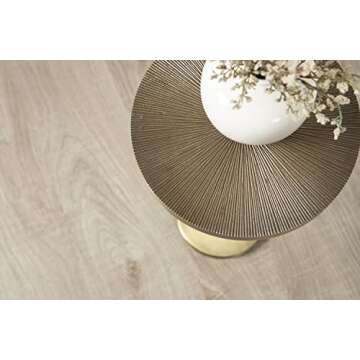 Kate and Laurel Engles Traditional Adjustable-Height Pedestal Drink Table, 10 x 10 x 30, Antique Brass, Vintage Round Indoor Metal Plant Stand with Embossed Sunburst Pattern