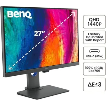 BenQ PD2705Q 27” QHD Monitor | Mac-Ready | Ergonomic Options