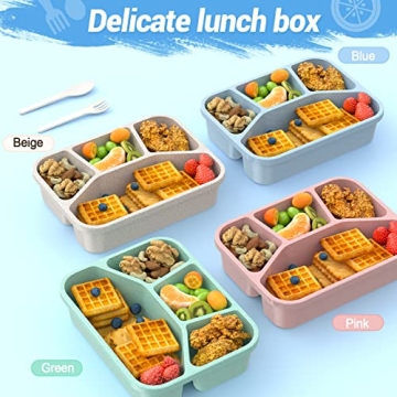 Bento Lunch Box for Kids - 4 Pack Meal Prep Containers