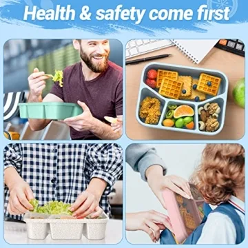 Bento Lunch Box for Kids - 4 Pack Meal Prep Containers