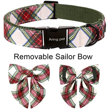 Christmas Dog Collar with Sailor Bowtie for All Breeds