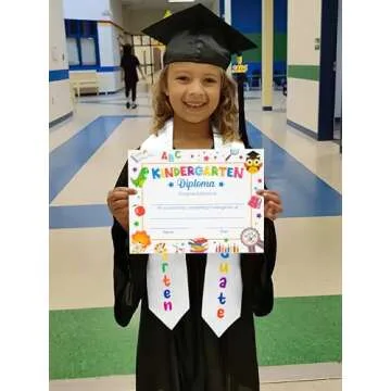 QZYL Kindergarten Graduation Cap and Gown Set for Kids 2025