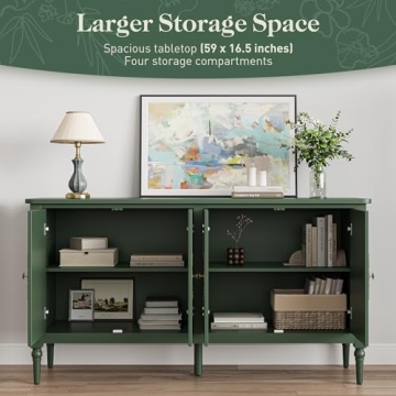 Stylish RoyalCraft Buffet Cabinet with Vintage Design and Storage