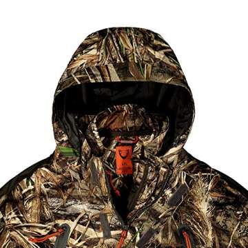 HUNTSHIELD Men’s 3-in-1 Waterfowl Jacket | Real Tree Max-5 Water-Resistant Hunting Jacket | Camo | X-Large