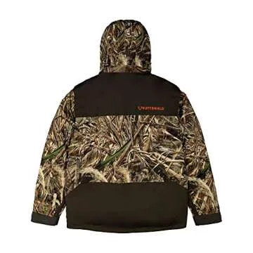 HUNTSHIELD Men’s 3-in-1 Waterfowl Jacket | Real Tree Max-5 Water-Resistant Hunting Jacket | Camo | X-Large