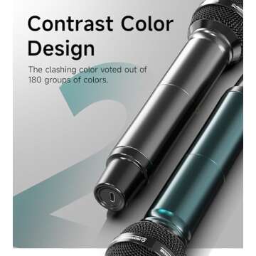 Professional Dual Wireless Microphones with 240ft Range