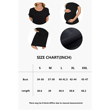 Smallshow Women's Short Sleeve Maternity Dress Ruched Pregnancy Clothes Small Army Green