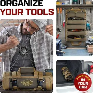 Ryker Tool Organizers - Heavy Duty Tool Bag with Pouches