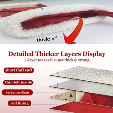 20'' Cute Dog Christmas Stockings for Holiday Joy