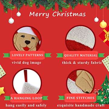 20'' Cute Dog Christmas Stockings for Holiday Joy