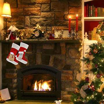 20'' Cute Dog Christmas Stockings for Holiday Joy