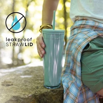 Simple Modern Plastic Tumbler with Lid and Straw | Reusable BPA Free Iced Coffee Cups Double Wall Smoothie Cup | Gifts for Women Men Him Her | Classic Collection | 24oz | Zebra Be Zebra