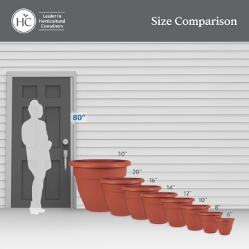 8 Inch Caribbean Planter for Lightweight Indoor Outdoor Use