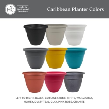 8 Inch Caribbean Planter for Lightweight Indoor Outdoor Use