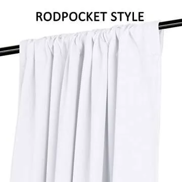 Turquoize White Curtains 96 Inch Insulated Thermal White Curtains for Bedroom Back Tab Rod Pocket Room Darkening Curtains for Living Room, 52" W x 96" L inch (Set of 2 Panels), Pure White