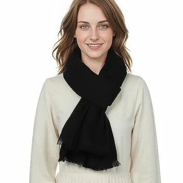 RUI VTRON Black Scarfs for Women Pashmina Shawls and Wraps for Evening Dresses Fall Winter Scarves