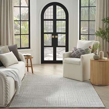 Nourison Andes Abstract Silver Area Rug for Any Room
