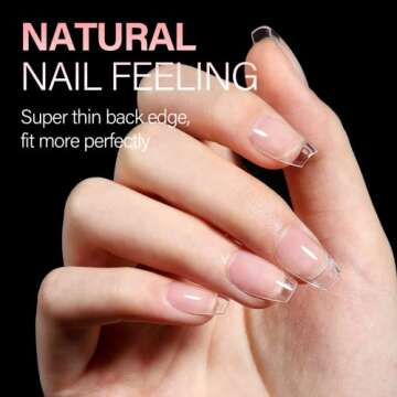 AILLSA Short Coffin Nail Tips for Effortless Nail Art