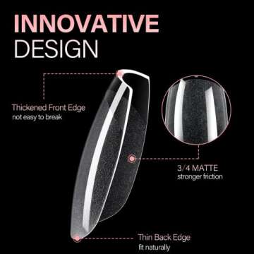 AILLSA Short Coffin Nail Tips for Effortless Nail Art