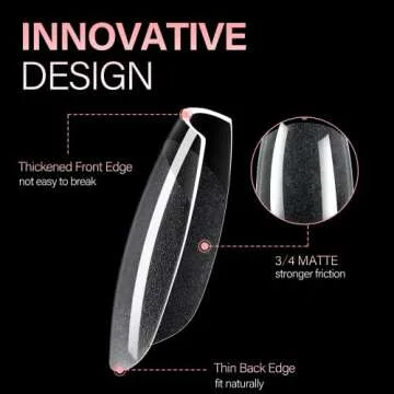 AILLSA Short Coffin Nail Tips for Effortless Nail Art