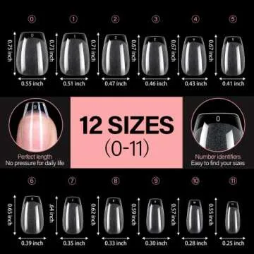 AILLSA Short Coffin Nail Tips for Effortless Nail Art