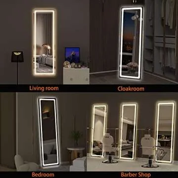 Hasipu 56" LED Full Length Mirror - Bright, Versatile & Chic