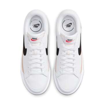 NIKE Women's Sneaker, White Black Hemp Team Orange, 10.5 AU