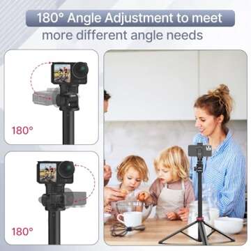 ULANZI MT-79 Extendable Tripod Aluminum, 81" Portable Adjustable Light Stand with 1/4" Screw, 360° Ball Head Camera Phone Tripod for Camera Video Light Smartphone, Lightweight for Travel