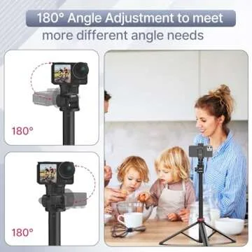 ULANZI MT-79 Extendable Tripod Aluminum, 81" Portable Adjustable Light Stand with 1/4" Screw, 360° Ball Head Camera Phone Tripod for Camera Video Light Smartphone, Lightweight for Travel