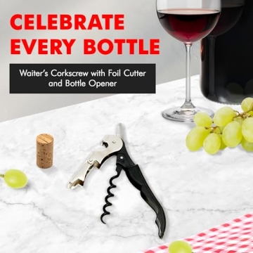 Chef Craft Waiters Corkscrew with Foil Cutter Bottle Opener