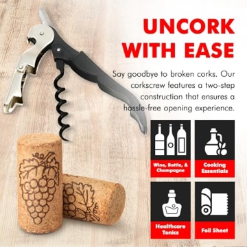 Chef Craft Waiters Corkscrew with Foil Cutter Bottle Opener