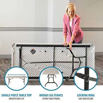 Lifetime 80889 6-Foot Folding, 2 Pack, Commercial, Almond Table